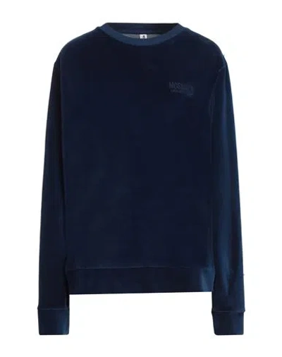 Moschino Woman Sweatshirt Blue Size Xs Cotton, Polyamide