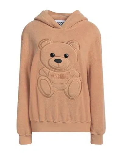 Moschino Woman Sweatshirt Camel Size 10 Cotton In Beige