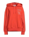 Moschino Woman Sweatshirt Coral Size 10 Organic Cotton In Red
