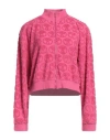 Moschino Woman Sweatshirt Fuchsia Size L Cotton, Polyester In Pink