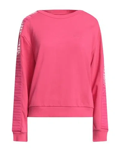 Moschino Swim Woman Sweatshirt Fuchsia Size L Cotton, Elastane In Pink