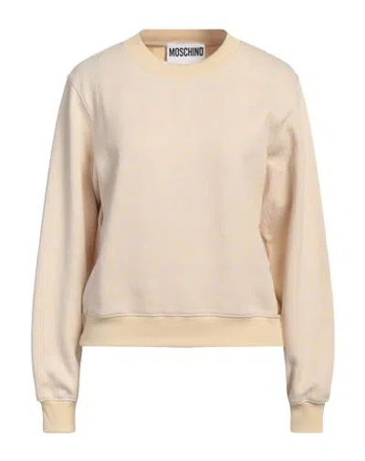 Moschino Woman Sweatshirt Pastel Yellow Size 6 Cotton, Polyester, Elastane