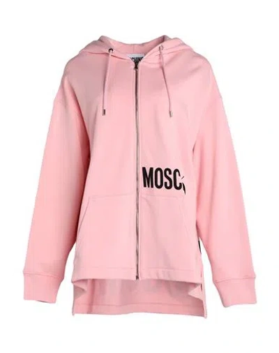 Moschino Woman Sweatshirt Pink Size 12 Cotton In Multi