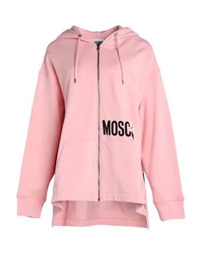 Moschino Woman Sweatshirt Pink Size 12 Cotton