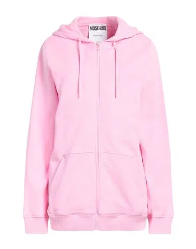 Moschino Woman Sweatshirt Pink Size 14 Cotton