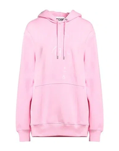 Moschino Woman Sweatshirt Pink Size 14 Cotton