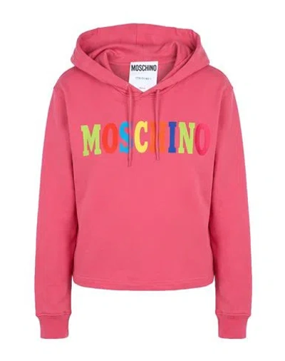 Moschino Woman Sweatshirt Pink Size 4 Cotton