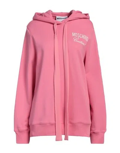 Moschino Woman Sweatshirt Pink Size 6 Cotton