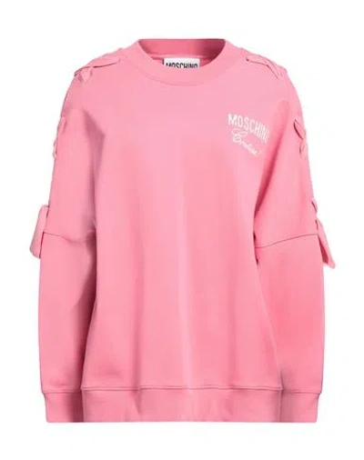 Moschino Couture Woman Sweatshirt Pink Size 8 Cotton, Silk