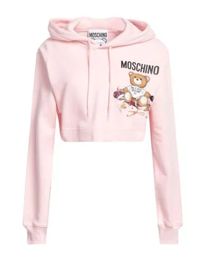 Moschino Woman Sweatshirt Pink Size 8 Organic Cotton
