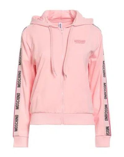 Moschino Woman Sweatshirt Pink Size Xs Cotton, Elastane