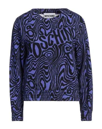 Moschino Woman Sweatshirt Purple Size 4 Cotton, Elastane