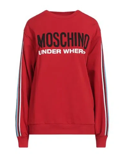 Moschino Woman Sweatshirt Red Size L Cotton, Elastane, Polyester