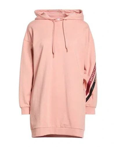 Moschino Woman Sweatshirt Salmon Pink Size Xs Cotton, Elastane