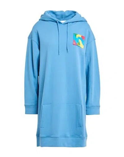 Moschino Woman Sweatshirt Slate Blue Size 6 Cotton