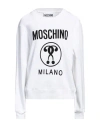 Moschino Woman Sweatshirt White Size 14 Cotton In White