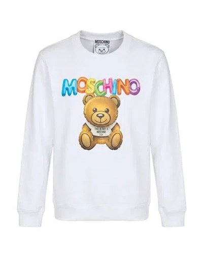 Moschino Woman Sweatshirt White Size 8 Organic Cotton