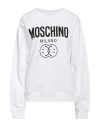 Moschino Woman Sweatshirt White Size 8 Organic Cotton