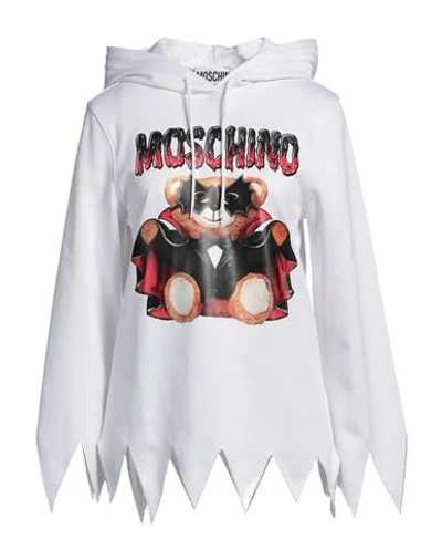 Moschino Woman Sweatshirt White Size 6 Polyamide, Cotton