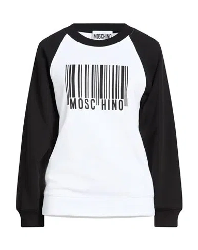Moschino Woman Sweatshirt White Size M Cotton