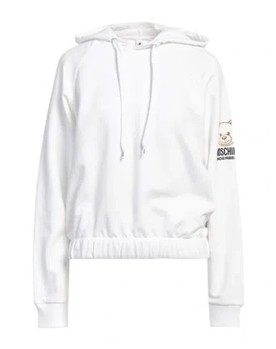 Moschino Woman Sweatshirt White Size M Cotton, Elastane