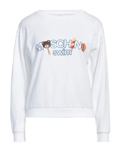 Moschino Woman Sweatshirt White Size L Cotton, Elastane