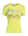 Moschino Woman T-shirt Lime Green Size 8 Viscose, Elastane In Green