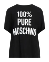 Moschino Woman T-shirt Black Size 10 Acetate, Viscose