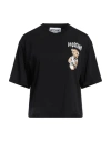 Moschino Woman T-shirt Black Size 10 Cotton