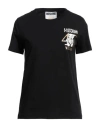 Moschino Woman T-shirt Black Size 10 Cotton In Black