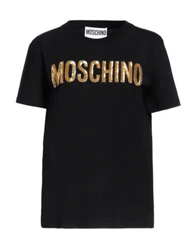 Moschino Woman T-shirt Black Size 14 Cotton