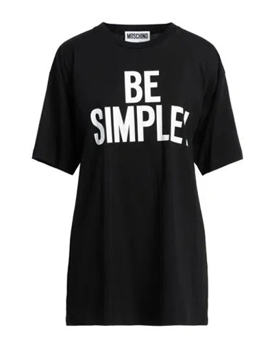 Moschino Woman T-shirt Black Size L Cotton