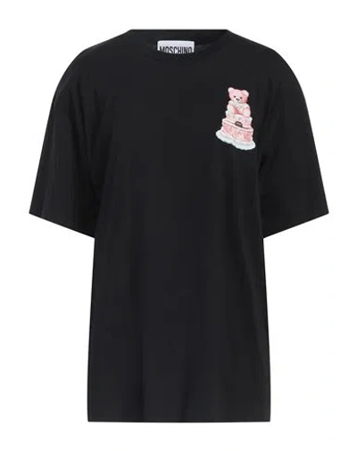Moschino Woman T-shirt Black Size M Cotton