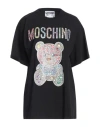 Moschino Teddy Print Logo T-shirt In Black