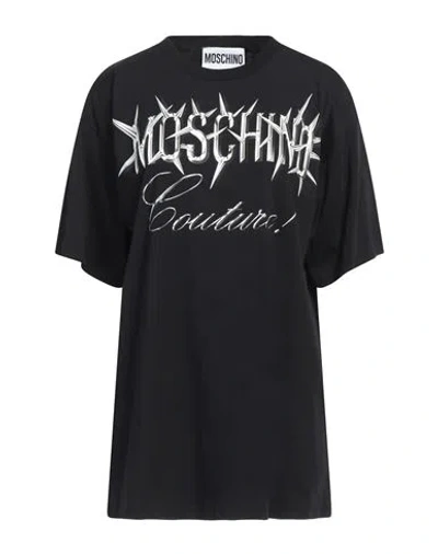 Moschino Woman T-shirt Black Size M Cotton