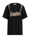 Moschino Logo Chain Print T-shirt In Black
