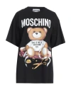 Moschino Woman T-shirt Black Size M Organic Cotton