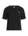 Moschino Woman T-shirt Black Size Xl Cotton In Black