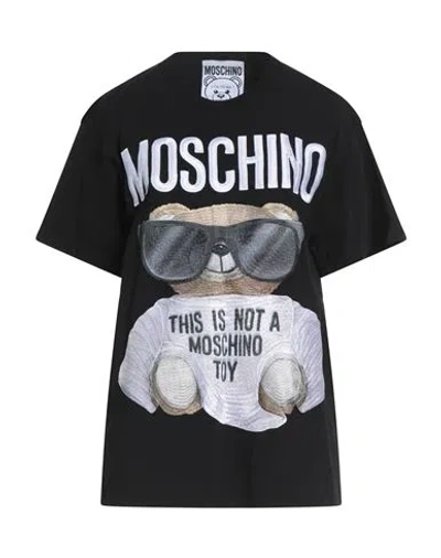 Moschino Woman T-shirt Black Size Xs Cotton