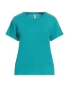 Moschino Woman T-shirt Emerald Green Size L Cotton