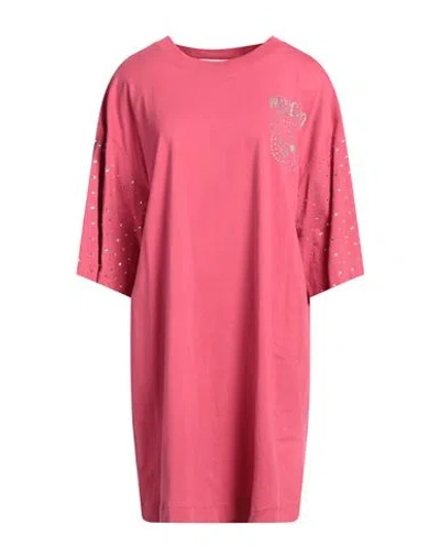 Moschino Woman T-shirt Fuchsia Size 14 Organic Cotton In Pink