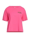 Moschino Woman T-shirt Fuchsia Size L Cotton In Pink