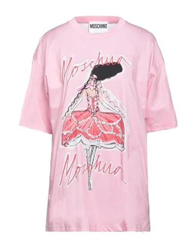 Moschino Woman T-shirt Pink Size S Cotton