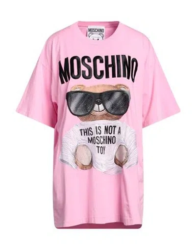 Moschino Woman T-shirt Pink Size Xxs Cotton