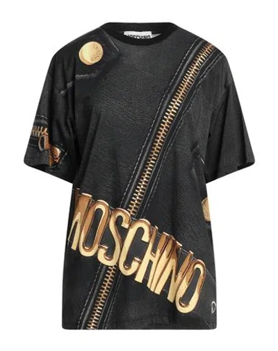 Moschino Woman T-shirt Steel Grey Size M Cotton