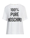 Moschino Viscose Envers Satin Logo T-shirt In White