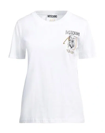 Moschino Woman T-shirt White Size 10 Cotton