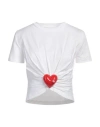 Moschino Woman T-shirt White Size 4 Cotton In White