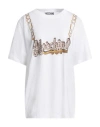 Moschino Front Print Cotton T-shirt In Blanco