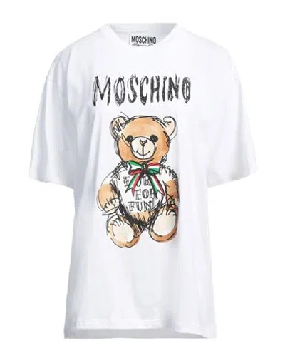 Moschino Woman T-shirt White Size M Cotton